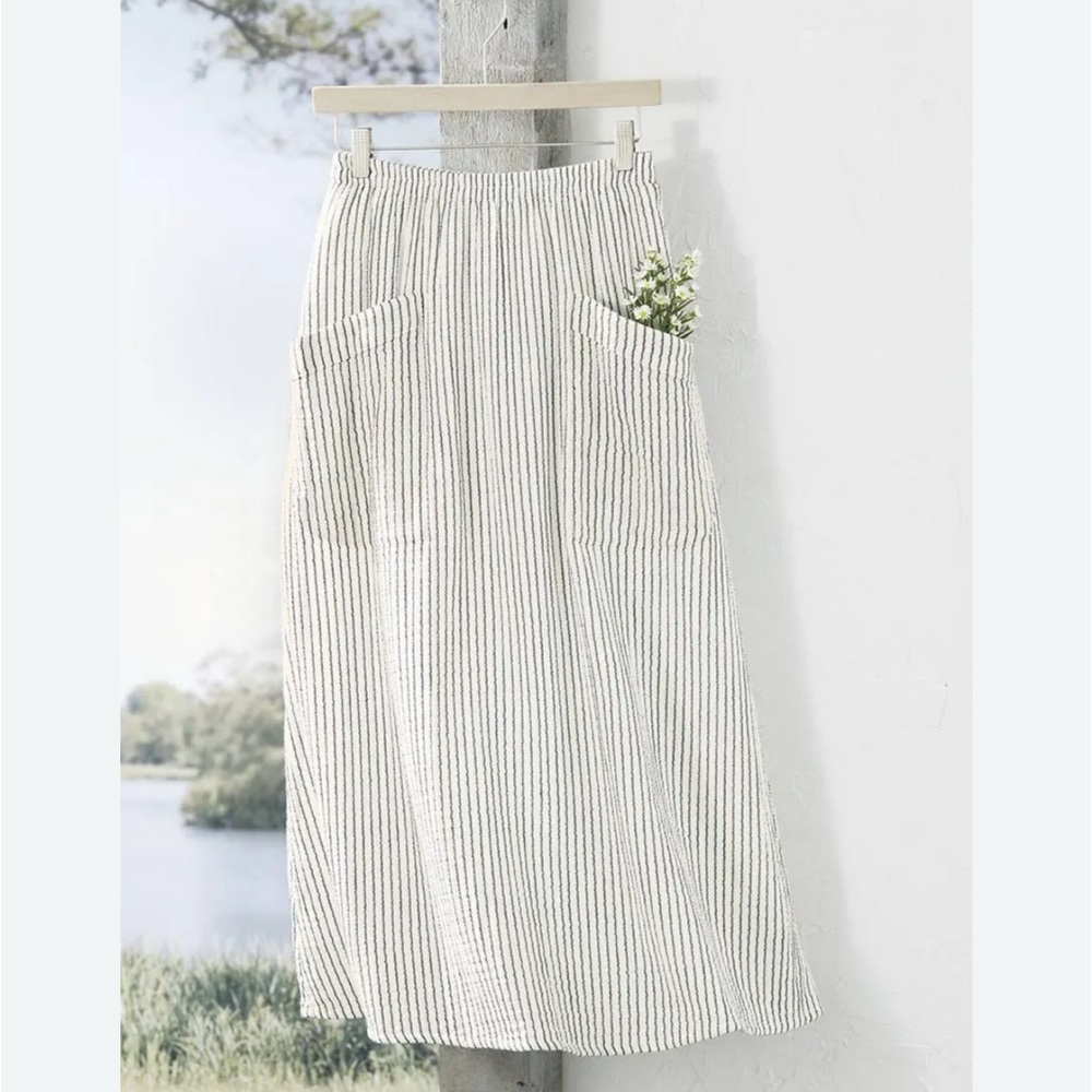Coldwater Creek Striped Gauze Maxi Skirt